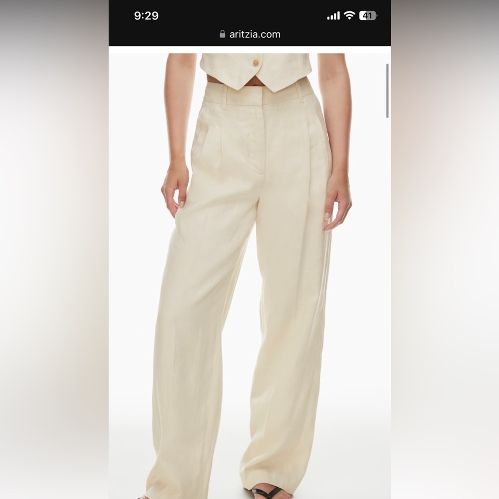 Aritzia effortless linen pant. Size 2